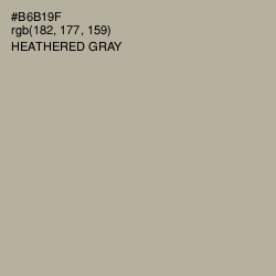 #B6B19F - Heathered Gray Color Image